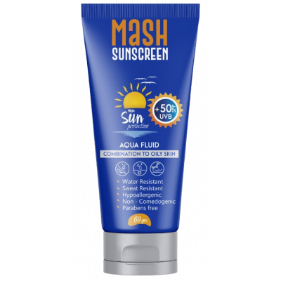 MASH SUNSCREEN SPF +50 AQUA FLUID 60 GM